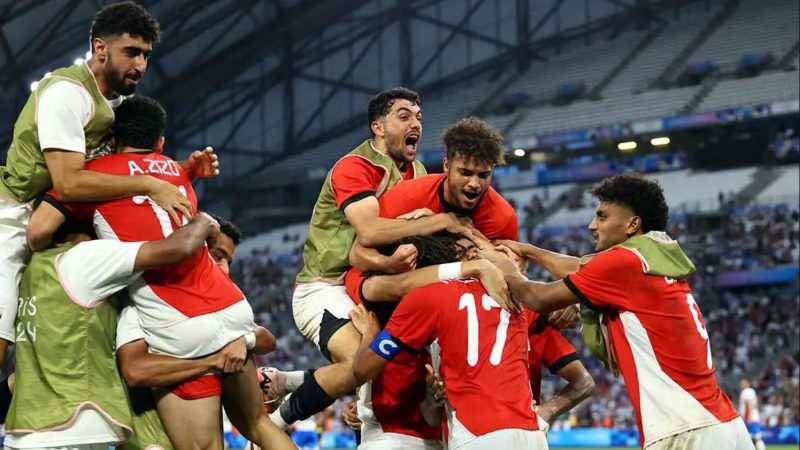 فرحة لاعبي مصر ببلوغ نصف نهائي أولمبياد باريس