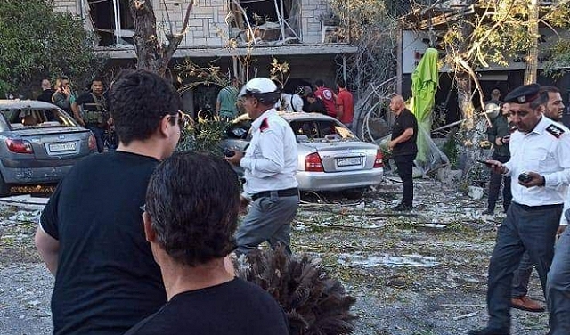 صورة الموقع المستهدف في دمشق