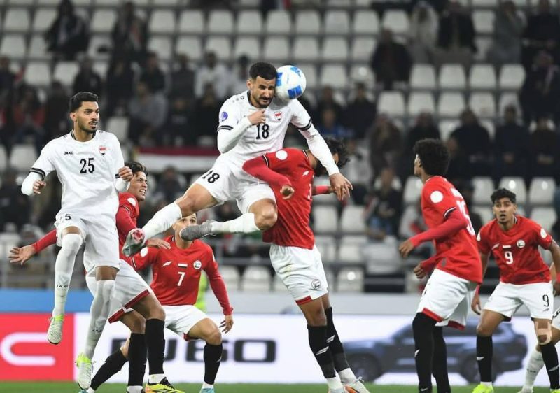 المنتخب اليمني يتلقى خسارته الأولى في خليجي 26 أمام العراق