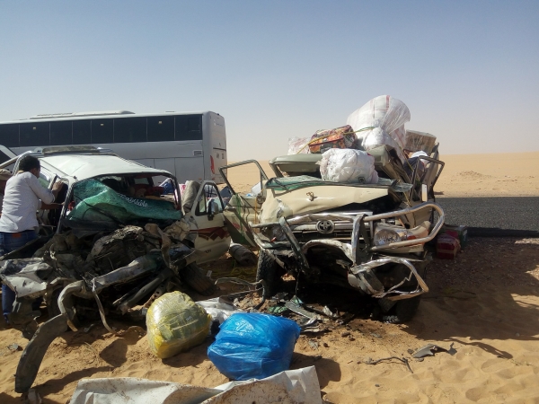 الحوادث المرورية تحصد أرواح 663 شخصاً في اليمن خلال 2024