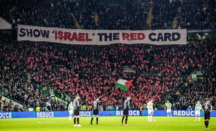 جماهير سيلتيك تدعم فلسطين أمام بايرن في دوري الأبطال