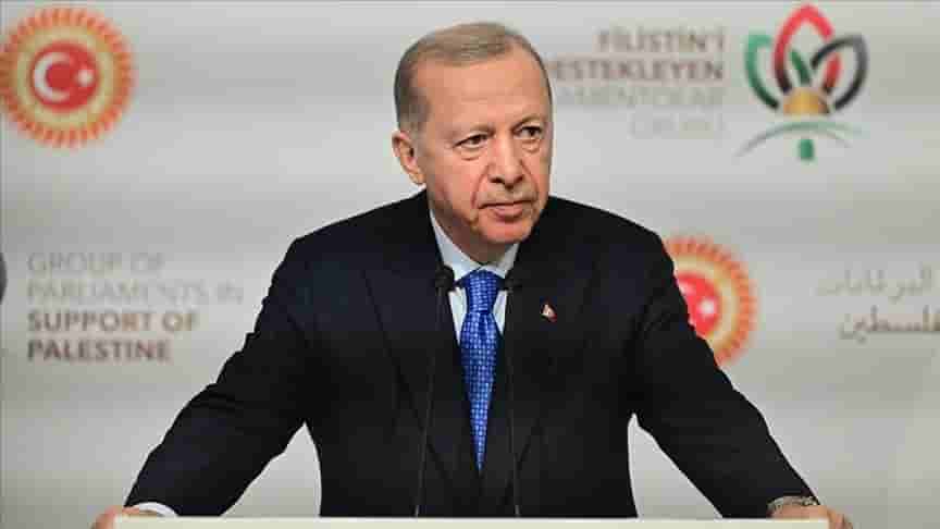 أردوغان: الدفاع عن قضية فلسطين دفاع عن الإنسانية ومخططات التهجير لا قيمة لها