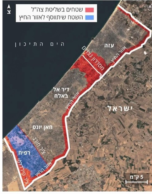 الجيش الاسرآئيلي يخطط لضم رفح إلى منطقة عازلة وتهجير سكانها